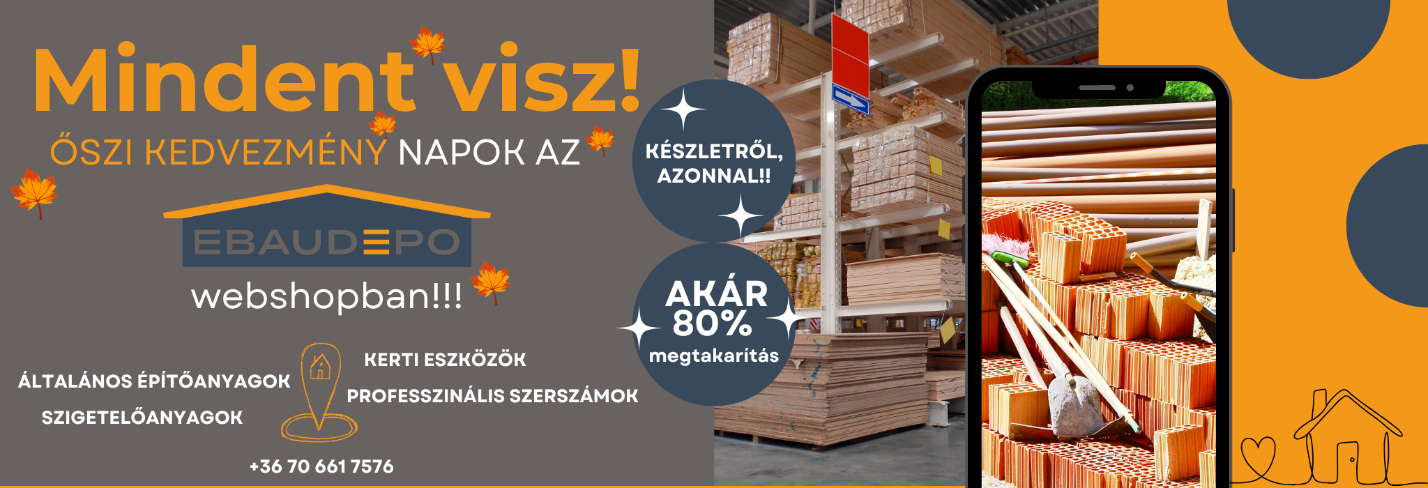 őszi építőanyag akció