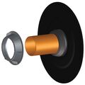 HL800/160 csőátvezető készlet alkotóelemeit bemutató robbantott 3D ábra.