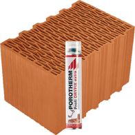 Porotherm 30 Klíma Profi tégla Dryfix extra ragasztóhabbal.