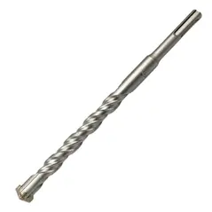 SDS Plus 10x210 mm-es négyélű fúrószár átlós nézetben.