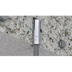 Rawlplug beütőék és menetes szál beépítése betonfelületbe.