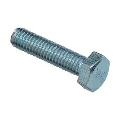 MOFIX horganyzott hatlapfejű csavar M10×25 mm fehér háttér előtt.