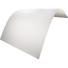 Ívelten meghajlított fehér gipszkarton lap.