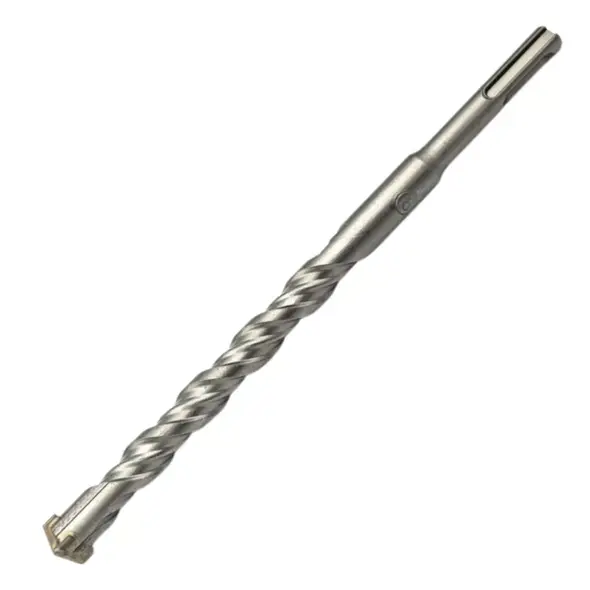 SDS Plus 10x210 mm-es négyélű fúrószár átlós nézetben.