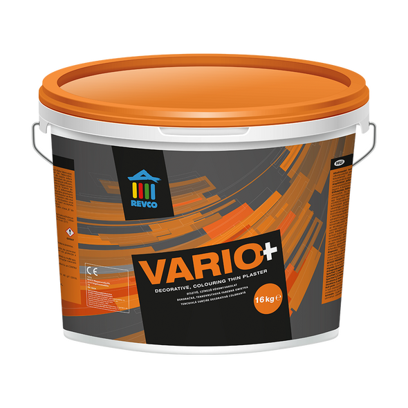 REVCO Vario+ vékonyvakolat vödörben.