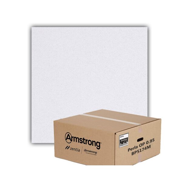 Armstrong Perla OP 0.95 álmennyezeti lap dobozos csomagolással.