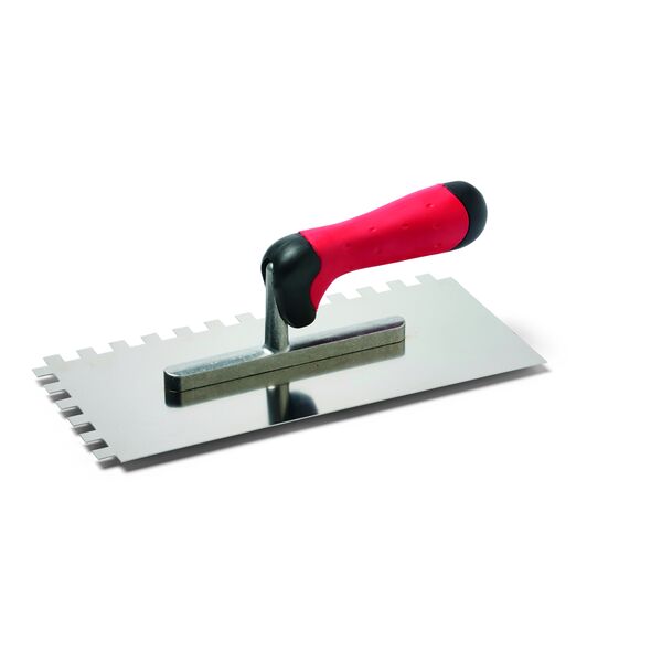 Schuller Stan Karo 2K Pro 8×8 mm-es fogazott glettelő piros-fekete markolattal.