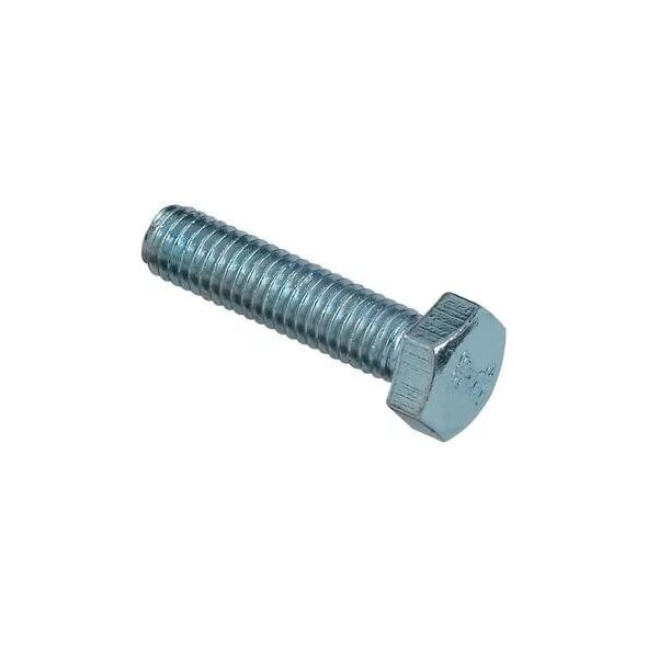MOFIX horganyzott hatlapfejű csavar M10×25 mm fehér háttér előtt.